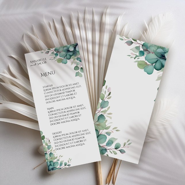 Elegant Vattenfärgsmeny Löv Meny (Skapare uppladdad)