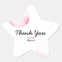 Elegant Vattenfärgsminimalistisk pastellTack för p