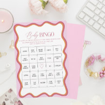 Elegant Vattenfärgsminimalistisk Vågigt shock rosa