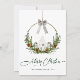 Elegant Vattenfärgssammansättning för God jul Julkort