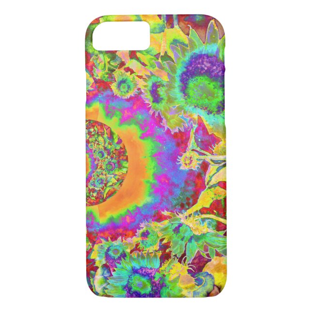 Elegant - vattenfärgssolros fält Case-Mate iPhone skal (Baksida)