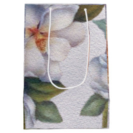 Elegant Vattenfärgsvit Magnolia Flower Gift-fack