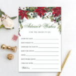 Elegant Vattenfärgsvykort för Möhippa<br><div class="desc">Elegant Watercolor Poinsettia Möhippa Advice Card. Anpassa med bruden till briderna namn och duschdatum. Klicka på länken "anpassa ytterligare" för ytterligare anpassning. Kontakta mig om du behöver hjälp.</div>