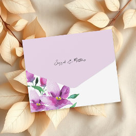 Elegant vattenkonst blommor i violett
