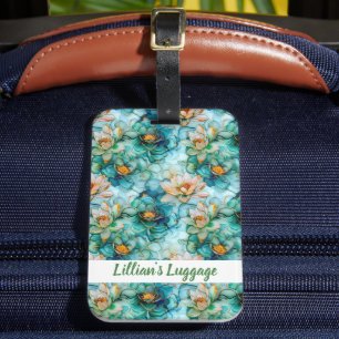 Elegant vattenliljemönster bagagebricka