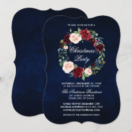 Elegant Vattenskärg Blommigt Party-klammerparentes Inbjudningar