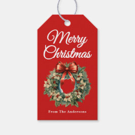 Elegant Vattenskärg Julfrö Helgdag Utandning Presentetikett