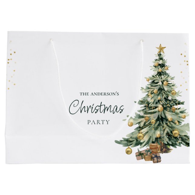 Elegant Vattenskog Trä Stjärnor Julfest  (Baksidan)