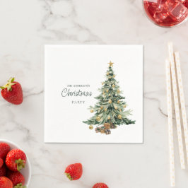 Elegant Vattenskogs Träd Julfest  Pappersservett