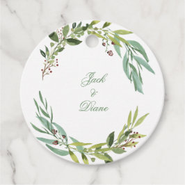 Elegant Vattentärsfärg Folium Utandning Gåvor Etiketter