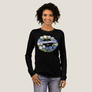 Elegant Vattentärsfärg Tulip WAN Bröllop Blue Ivor T Shirt