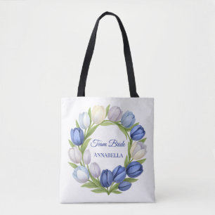 Elegant Vattentärsfärg Tulip WAN Bröllop Blue Ivor Tygkasse