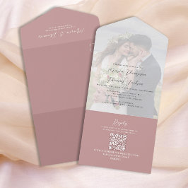 Elegant Vellum Photo Overlay Dusty Ro | QR-kod