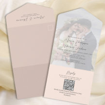 Elegant Vellum Photo Overlay Peach | QR-kod