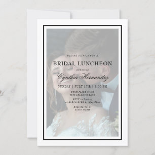 Elegant Vellum Typography Script Möhippa Luncheon Inbjudningar