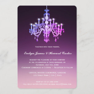 Elegant Venetian Chandelier Bröllopsinbjudan Inbjudningar