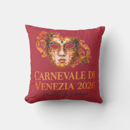 Elegant Venetian Mask Throw Pillow Kudde