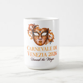 Elegant venetiansk mask keramisk mugg