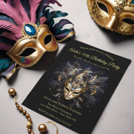 Elegant venetiansk maskerad Mardi Gras Inbjudningar
