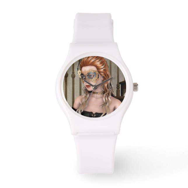 Elegant venetiansk maskeradporträttskonst armbandsur (Framsida)