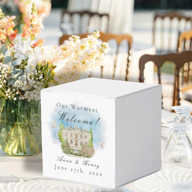 Elegant Venue Fontän blommor Bröllop Välkommen Presentaskar (Skapare uppladdad)