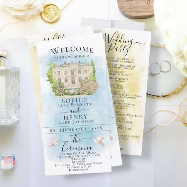 Elegant Venue Fontän dove Luxury Bröllopsprogram (Skapare uppladdad)