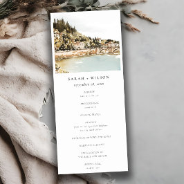 Elegant Verona Adige floden Italien Bröllopsprogra Inbjudningar