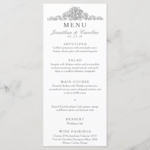Elegant Versailles Grått Reception Meny