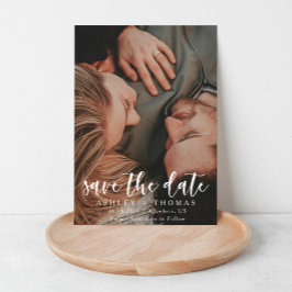 Elegant Vertikal Fotografi Bröllopsmagnet Modern Magnetisk Inbjudningskort