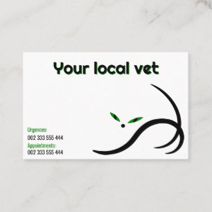 Elegant vet minimalistisk svart katt visitkort