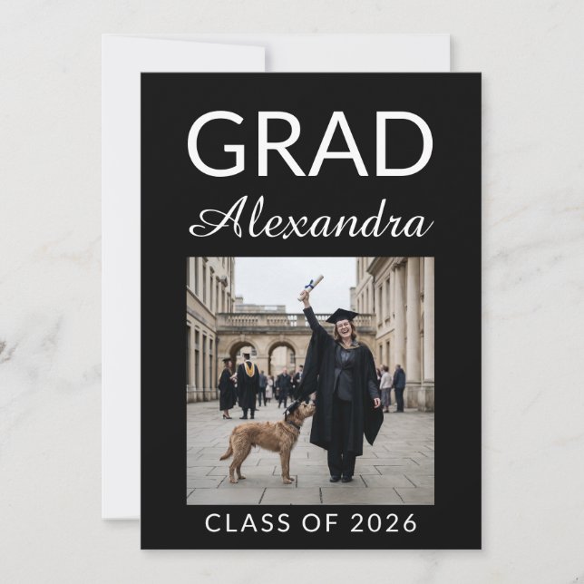 Elegant Veterinary Medicine Graduation Party Inbjudningar (Framsida)