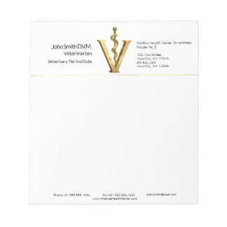 Elegant Veterinary Medicine Vet Guld V Asclepius Anteckningsblock