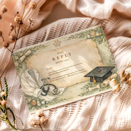 Elegant Veterinary White Coat Graduation Party OSA Kort