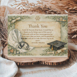 Elegant Veterinary White Coat Graduation Party Tack Kort