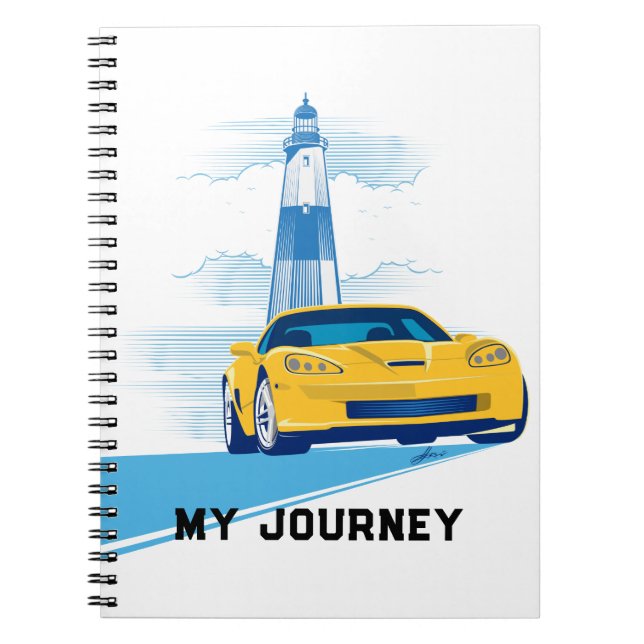 ELEGANT VETTE AUTOMOBILE ART NOTEBOOK ANTECKNINGSBOK (Framsidan)