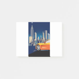 ELEGANT VETTE AUTOMOBILE ART POST-IT BLOCK