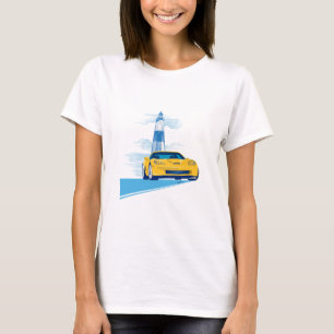 ELEGANT VETTE AUTOMOBILE ART T SHIRT