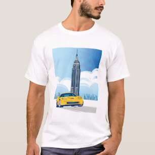ELEGANT VETTE AUTOMOBILE ART T SHIRT