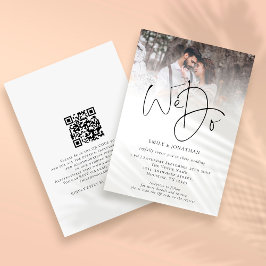 Elegant Vi gör QR-kodfoto Bröllop Inbjudningar