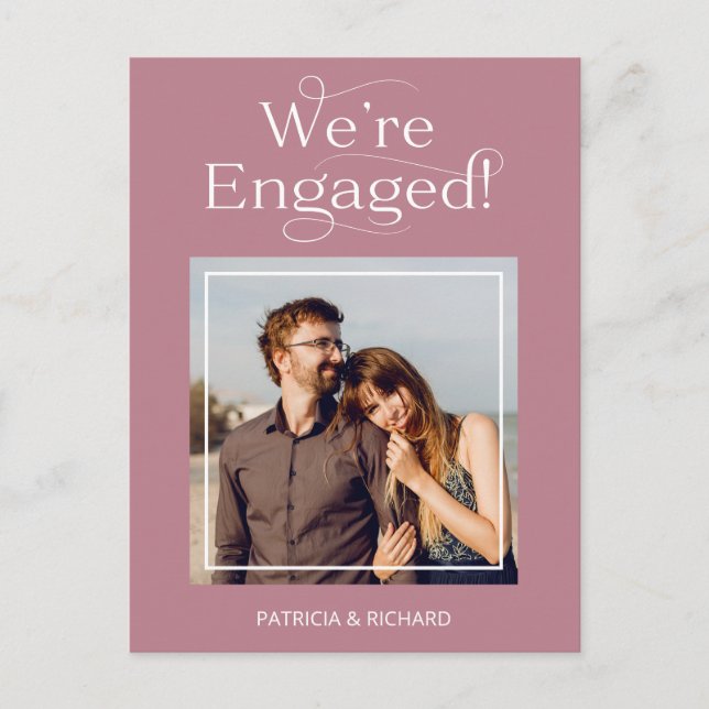 Elegant Vi har aviserat Förlovning Vykort (Framsida)