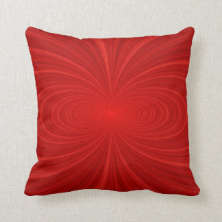 Elegant Vibrant Red Swirl Kudde