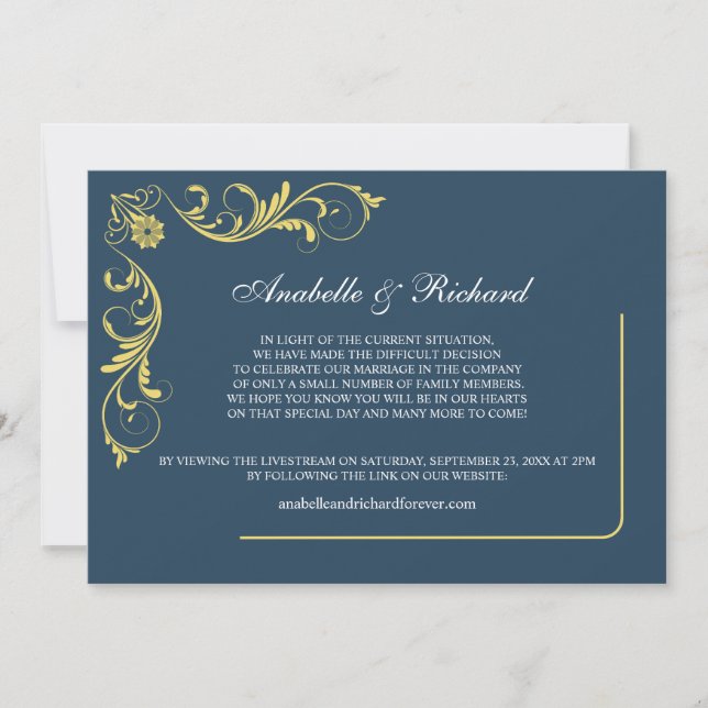 Elegant Victorian Bröllop meddelande (Framsida)