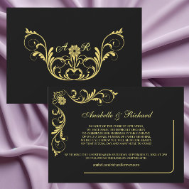 Elegant Victorian Bröllop meddelande