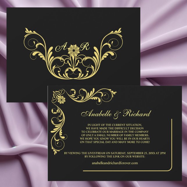 Elegant Victorian Bröllop meddelande (Skapare uppladdad)