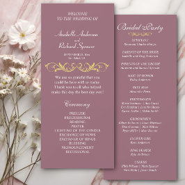 Elegant Victorian Bröllopsprogram