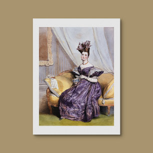 Elegant Victorian Dam med Tekopp - Vintage Art P Poster