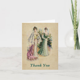 Elegant Victorian Dam Tackkort Card