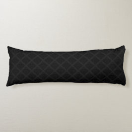 Elegant Victorian Damask Black Kroppskudde