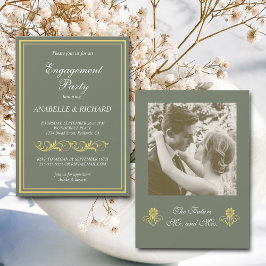 Elegant Victorian Förlovningsfest Inbjudningar