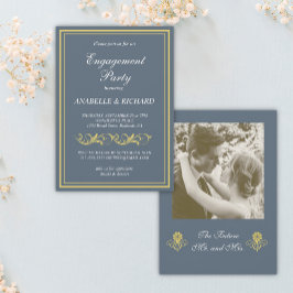 Elegant Victorian Förlovningsfest Inbjudningar